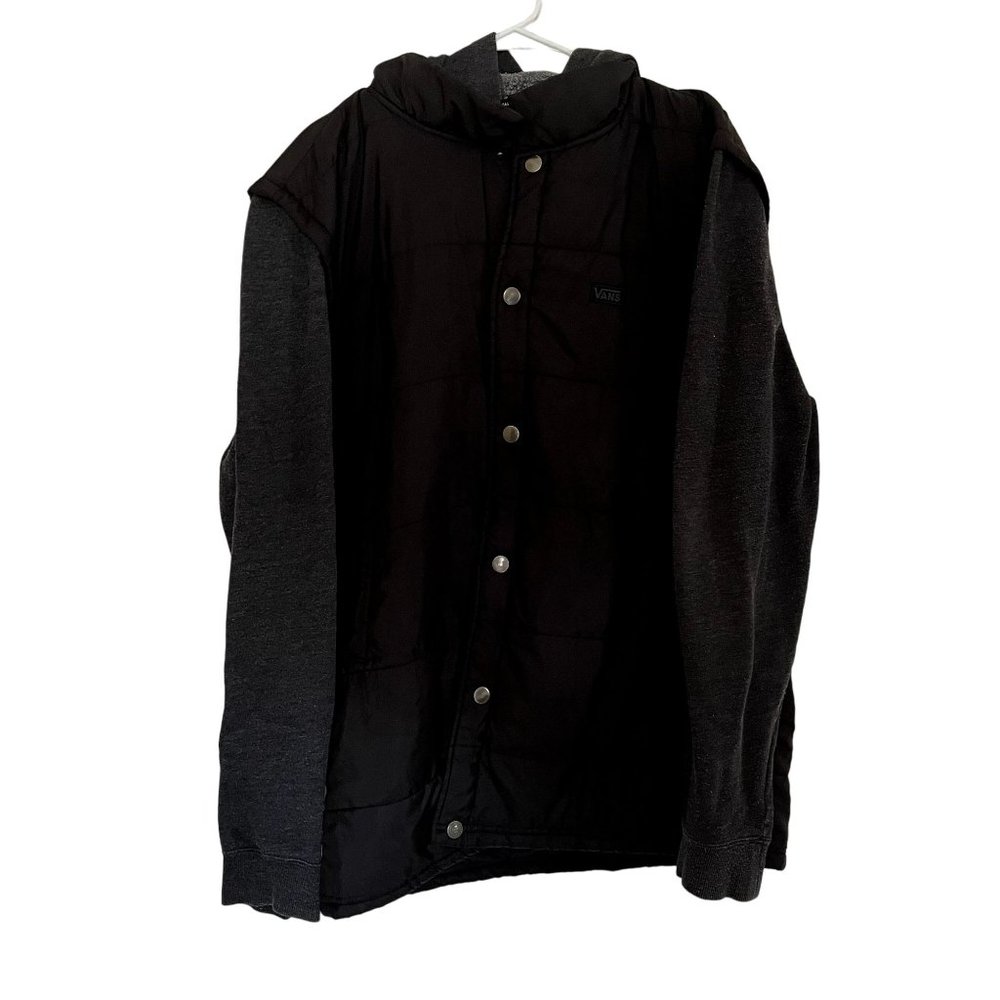 Vans XXL men's jacket sweater vest style puffer vest hooded winter top long